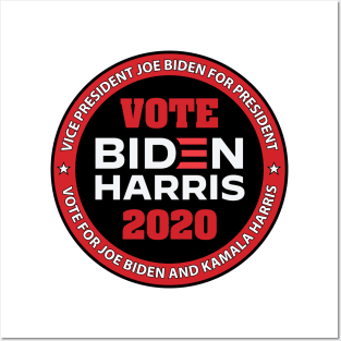 Vote Biden Harris 2020 - in Red and Black Posters and Art